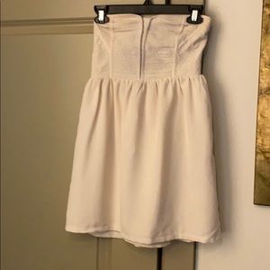 Urban Outfitters Strapless Mini Cream Dress Sz S